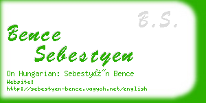 bence sebestyen business card
